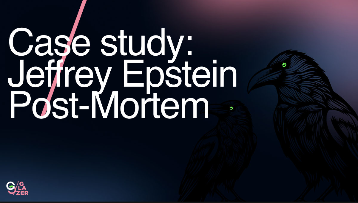 Jeffrey Epstein - What Does Data Speak Post-Mortem